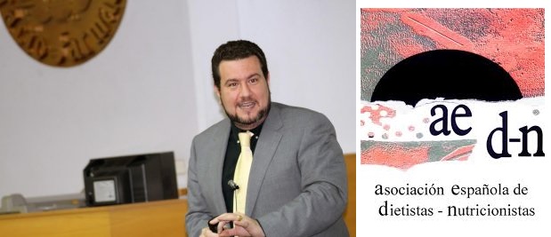 Izda: Foto de Giuseppe Russolillo Femenías. Drcha: Logo de la AEDN